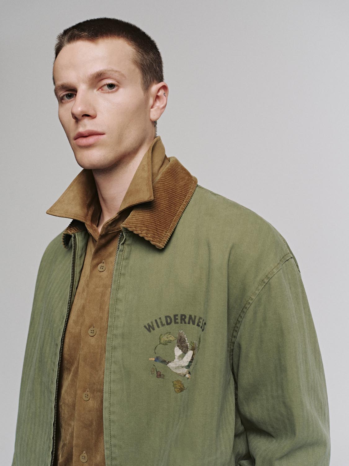 Contrast Zip Up Jackets