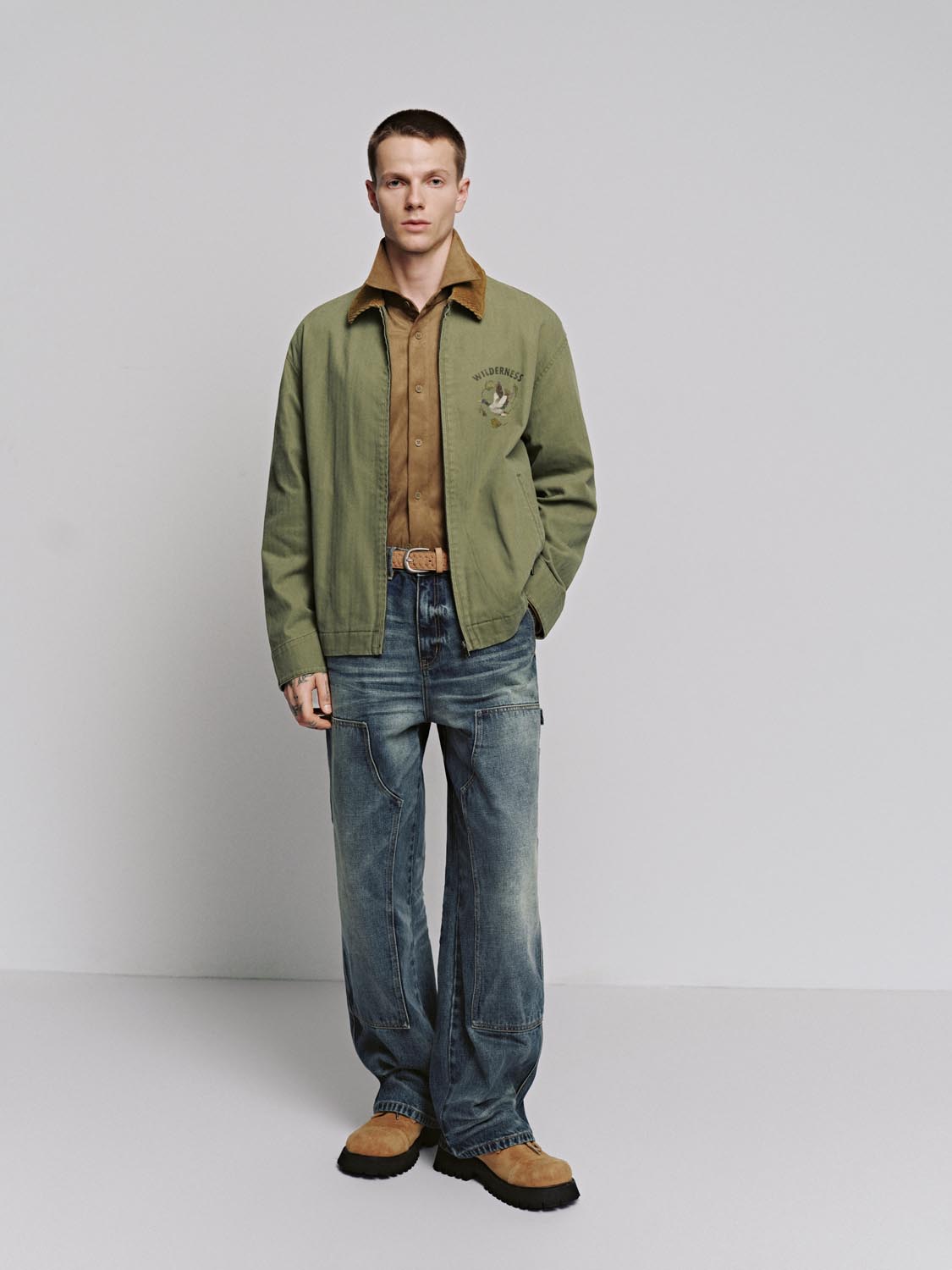 Contrast Zip Up Jackets