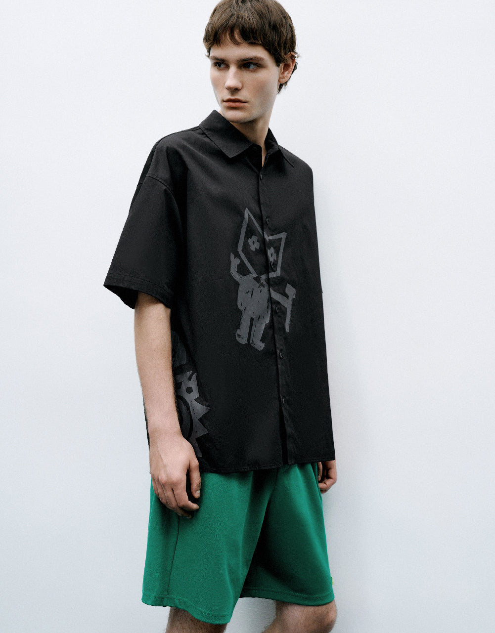 Drop Shoulder Sleeve Loose Shirt