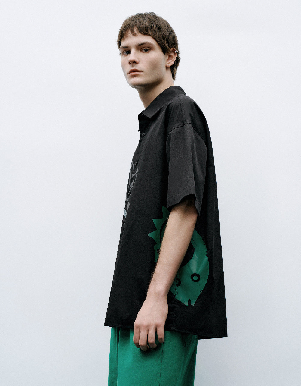 Drop Shoulder Sleeve Loose Shirt