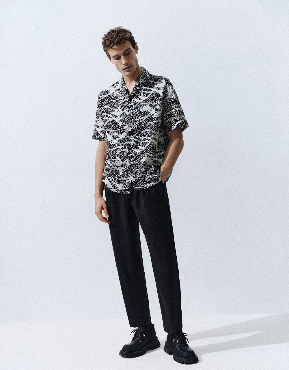 Waves Pattern Loose Shirt