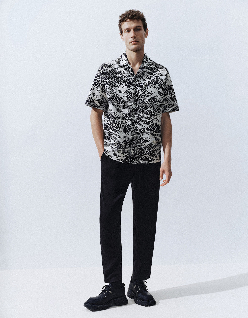 Waves Pattern Loose Shirt