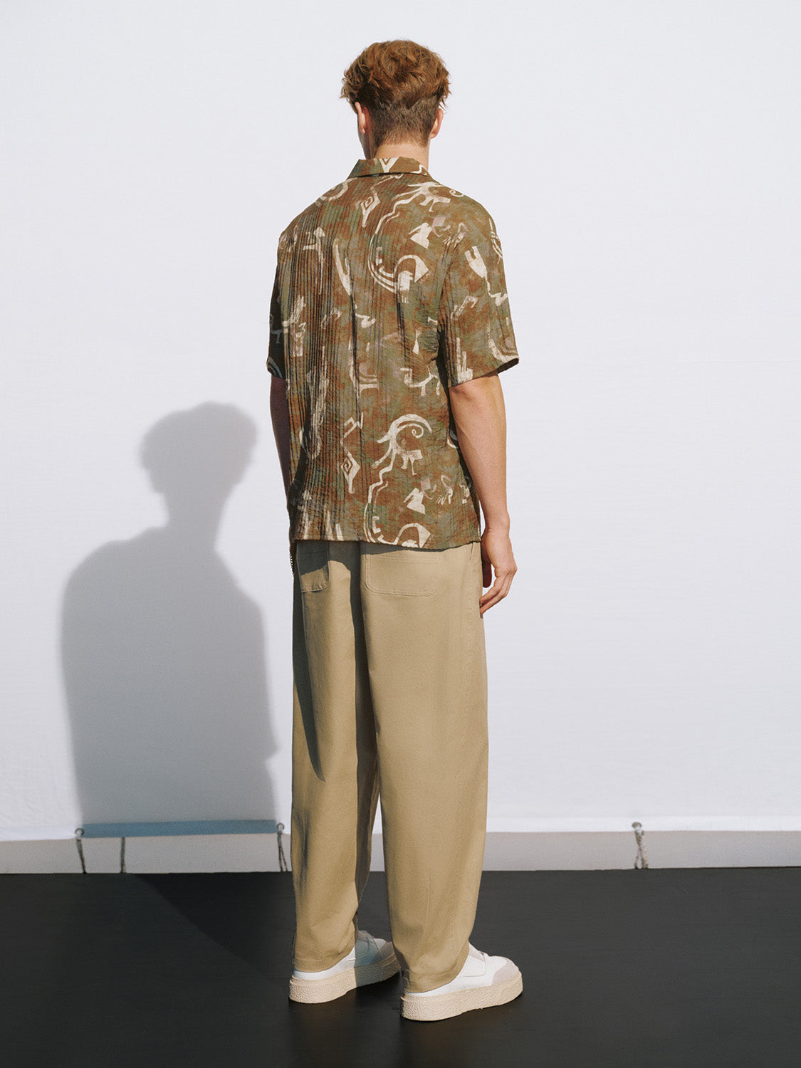 Printed Button Up Loose Shirt