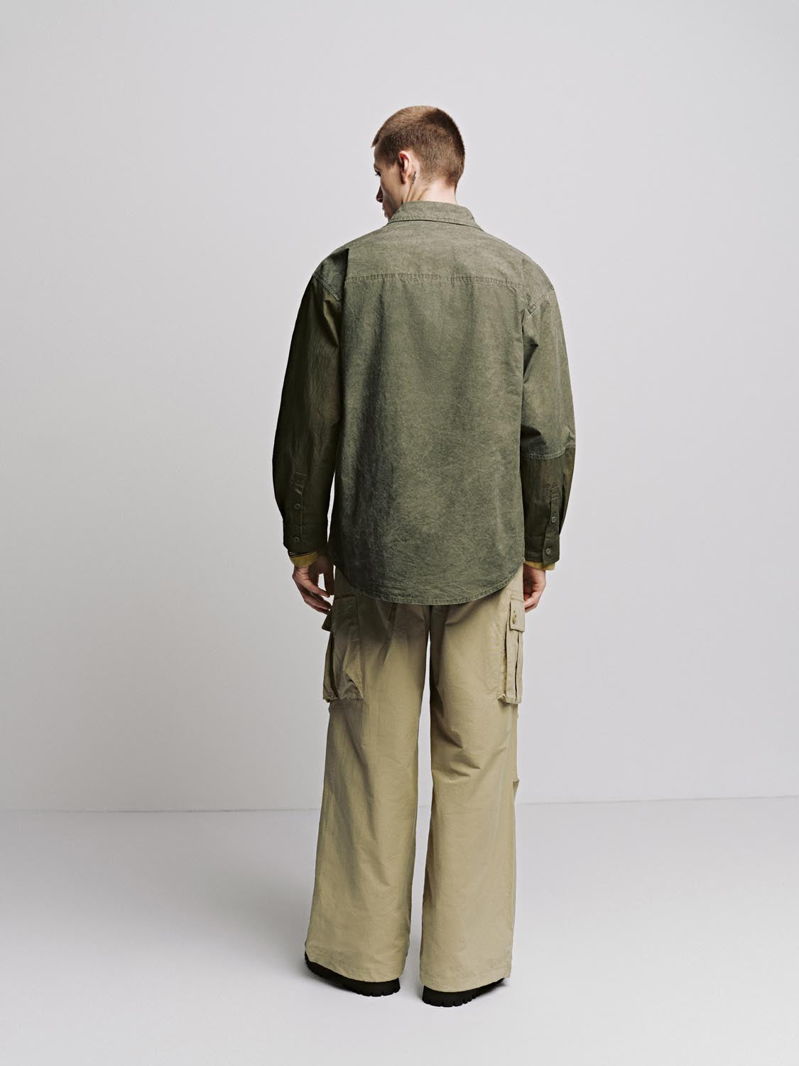 Spliced Flap Pocket Shirts