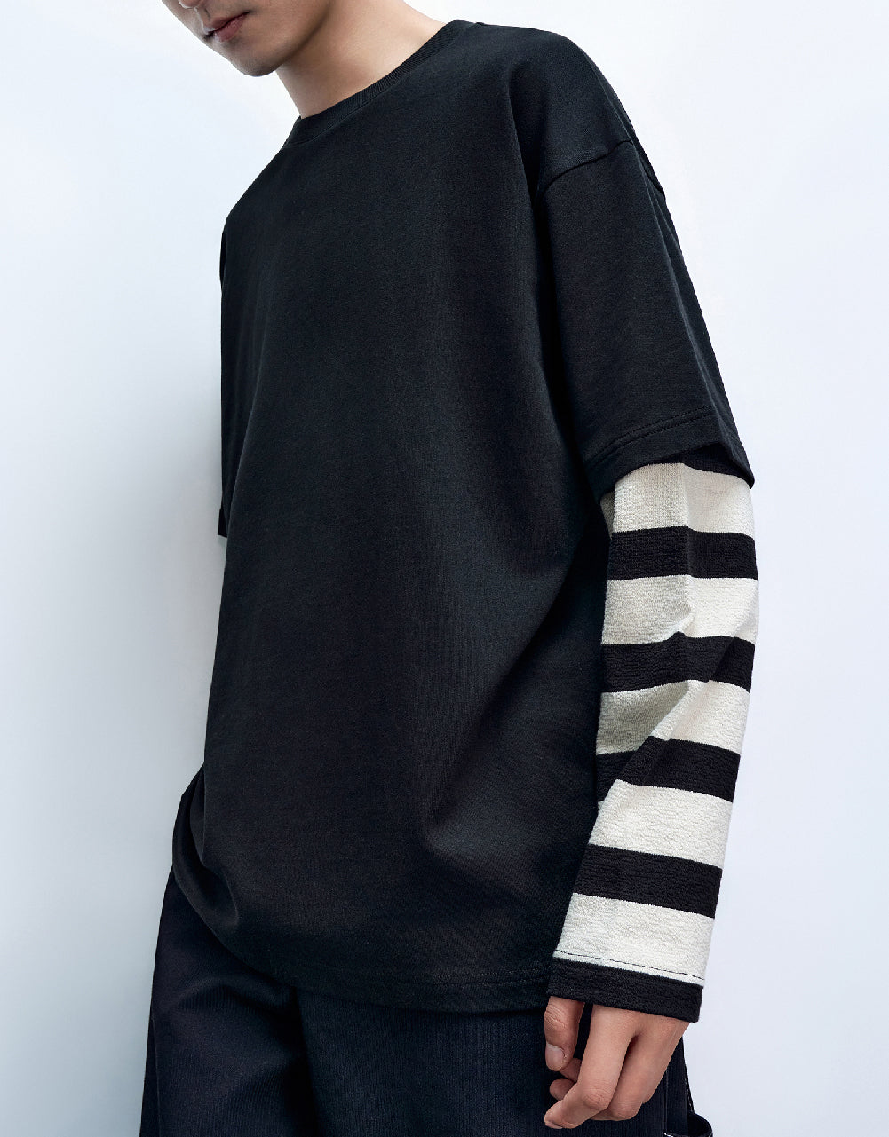 2 In 1 Crew Neck T-Shirt