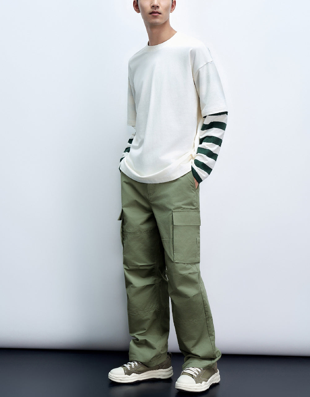 2 In 1 Crew Neck T-Shirt