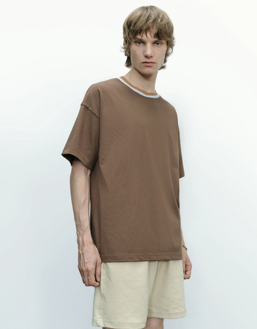 Knitted Crew Neck T-Shirt