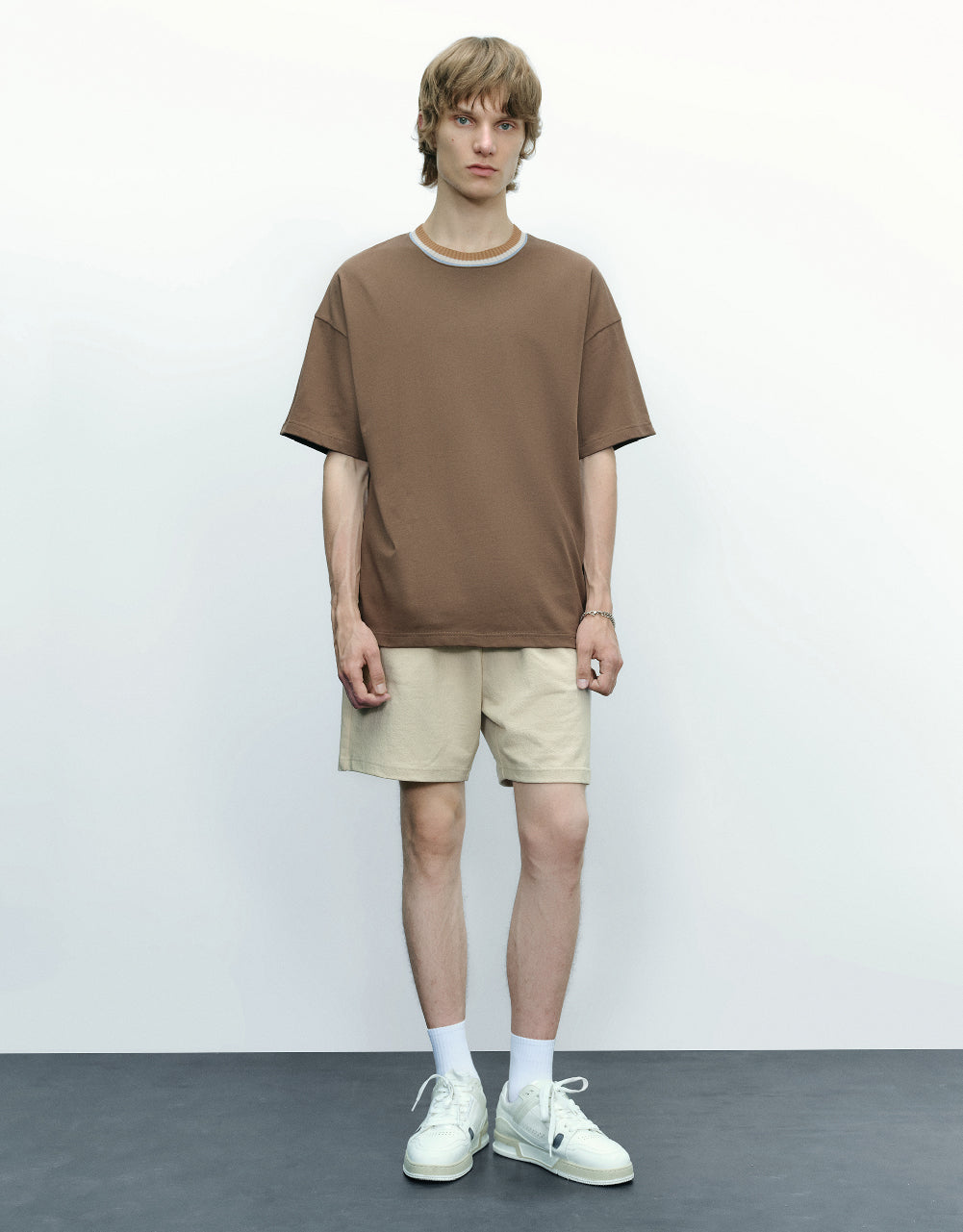 Knitted Crew Neck T-Shirt