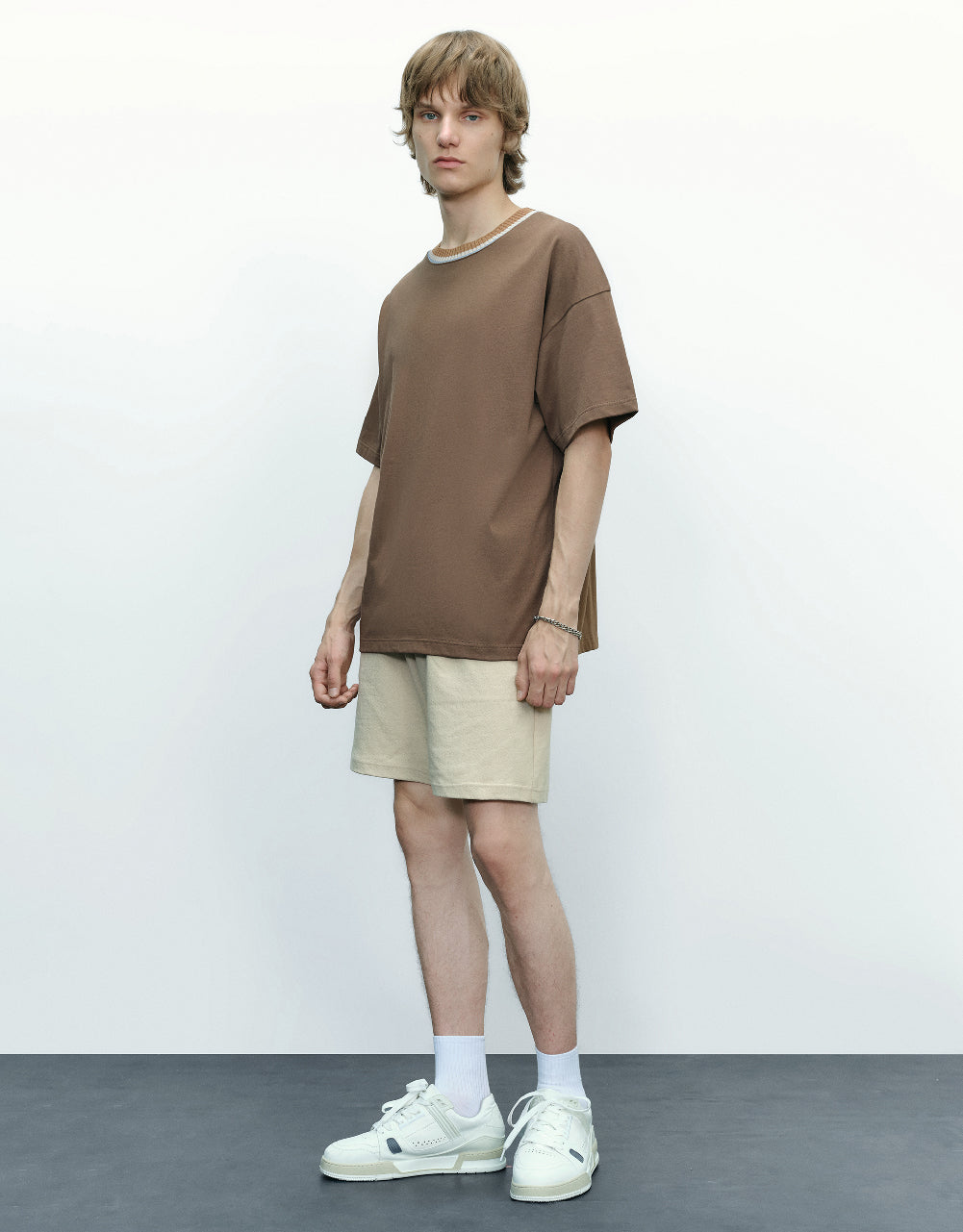 Knitted Crew Neck T-Shirt