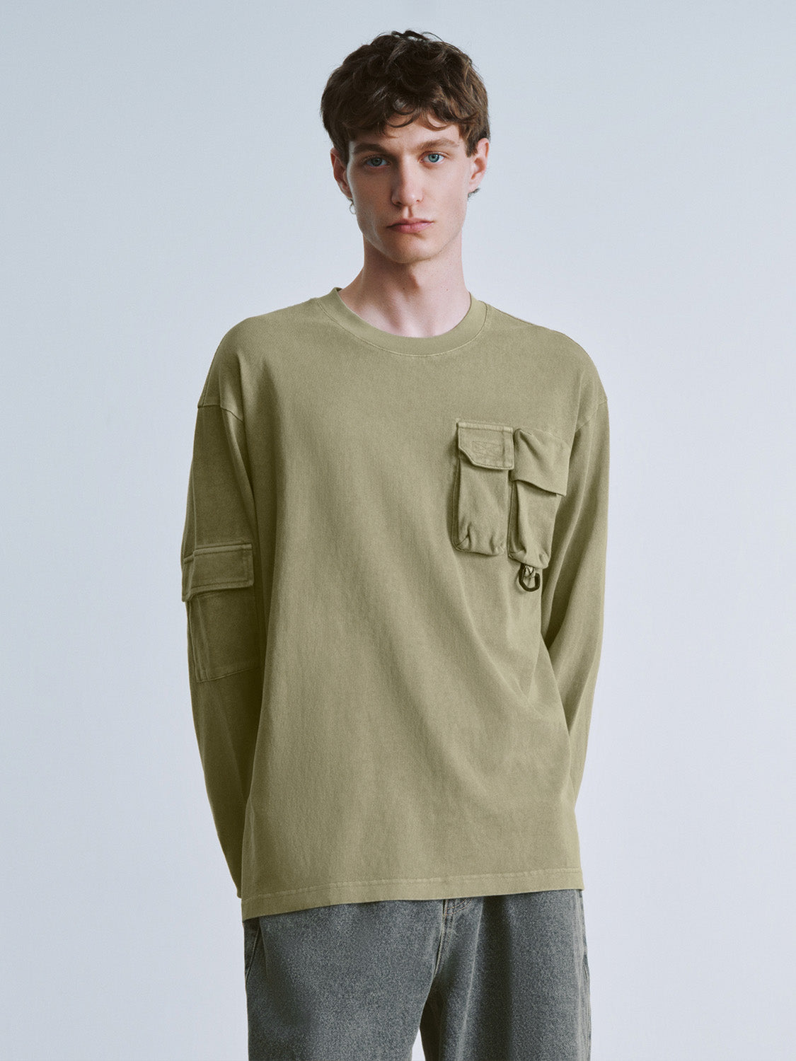 Crew Neck Striaght T-Shirt