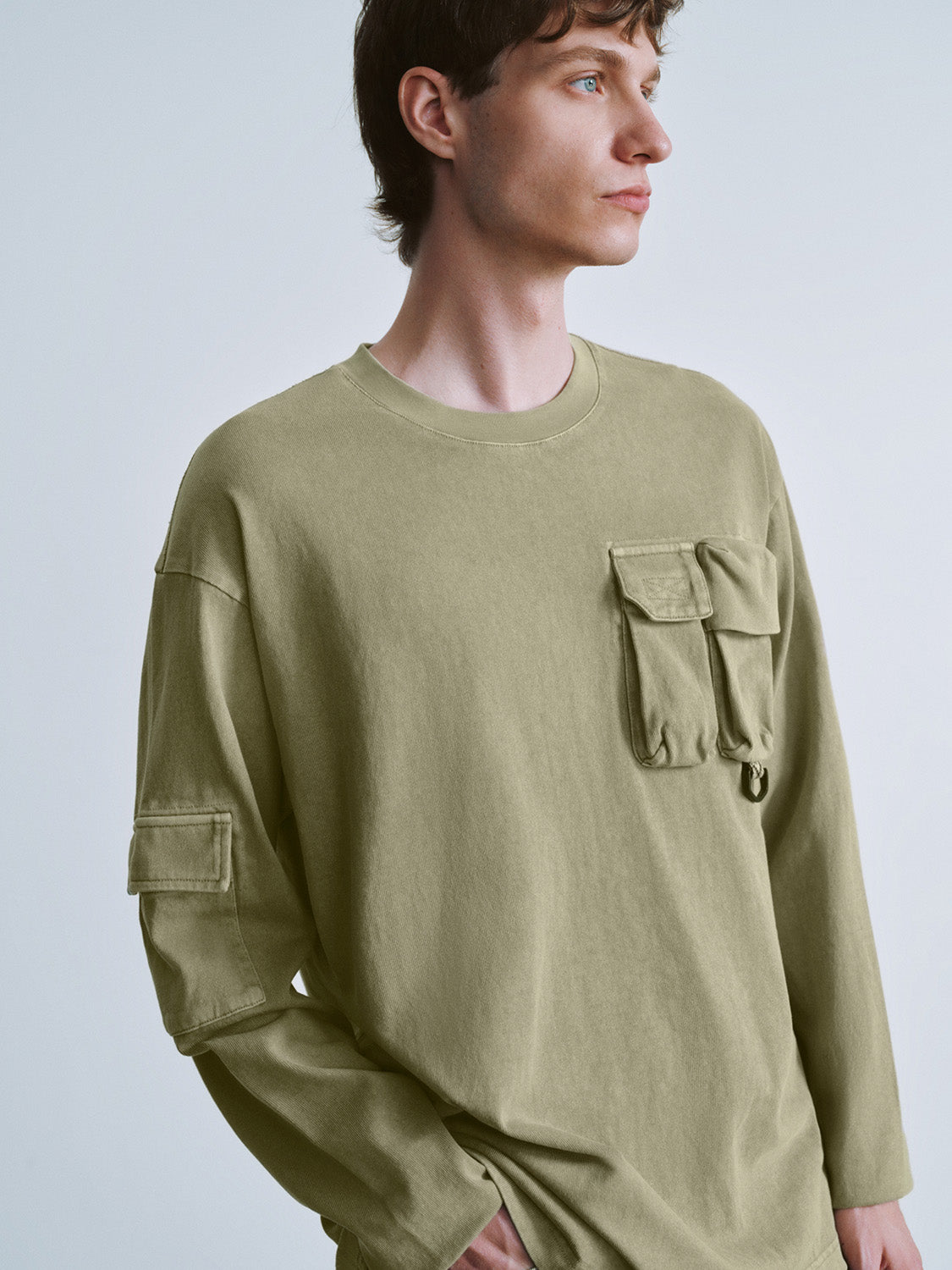 Crew Neck Striaght T-Shirt