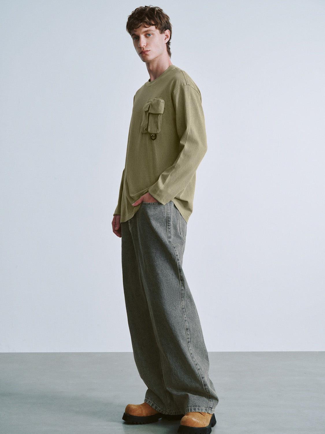 Crew Neck Striaght T-Shirt
