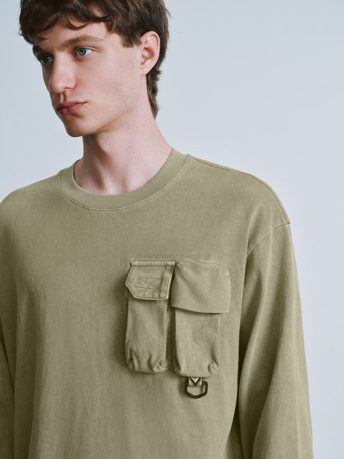 Crew Neck Striaght T-Shirt