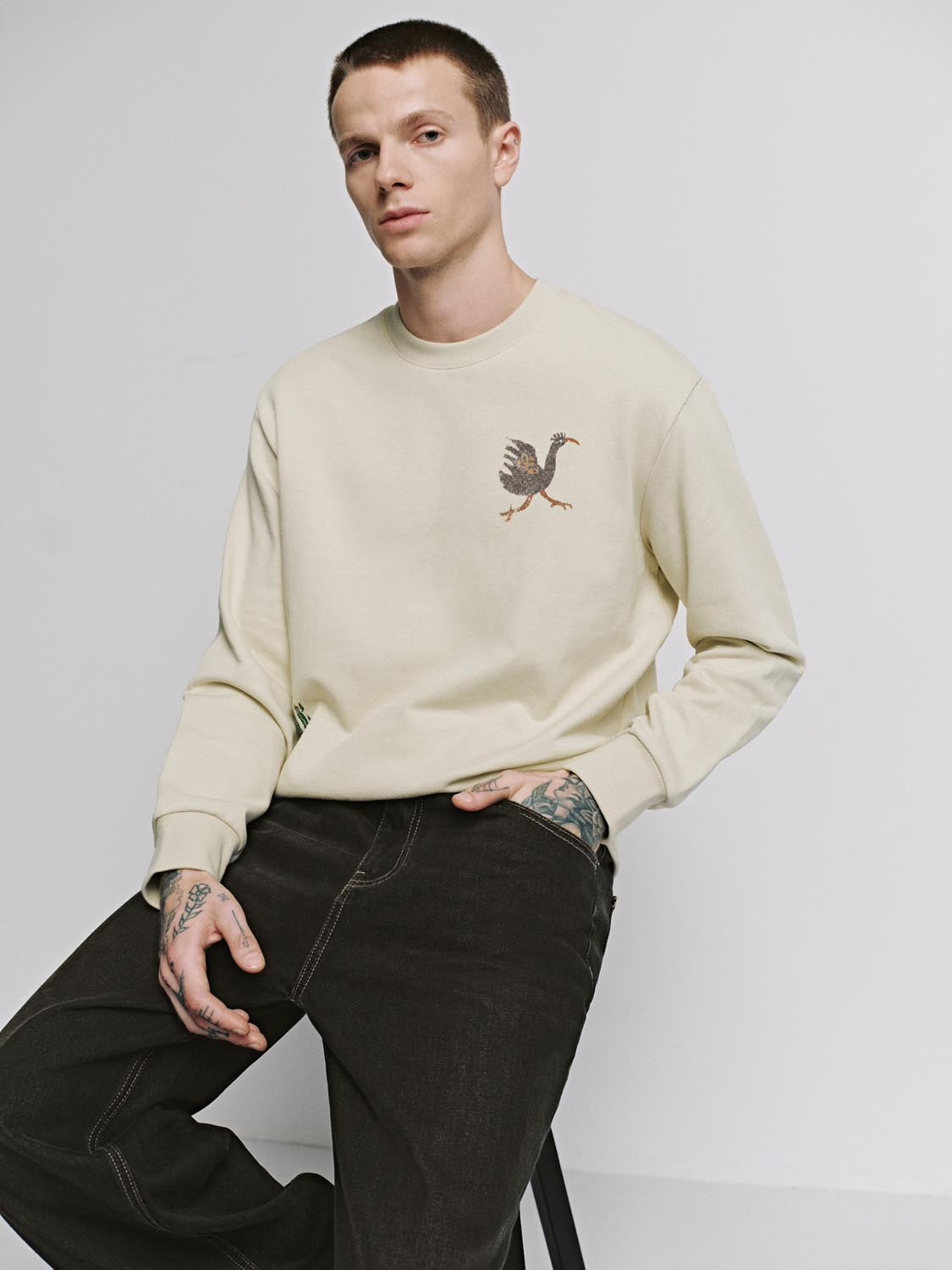 Printed Patch Detail Sweatshirts