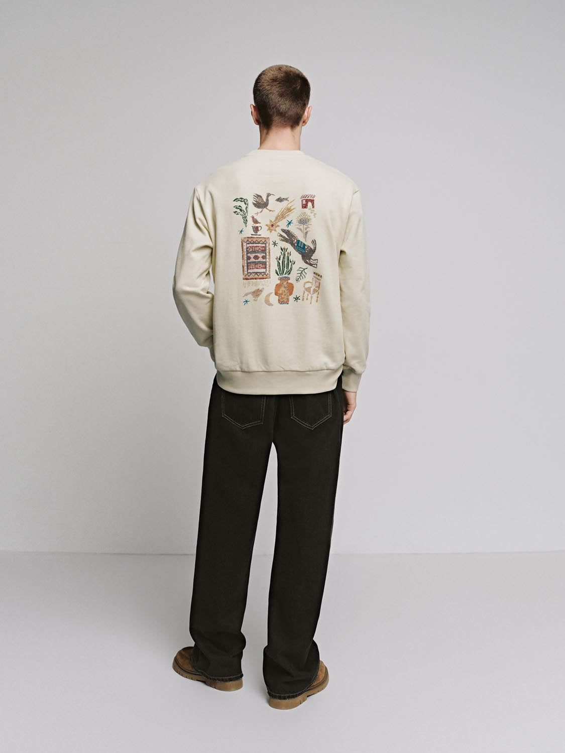Printed Patch Detail Sweatshirts