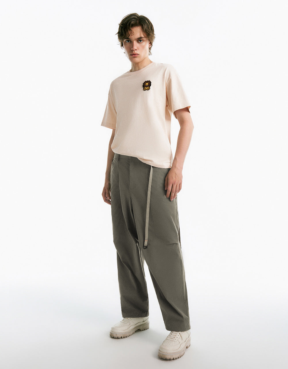 Woven Straight Pants With Pockets