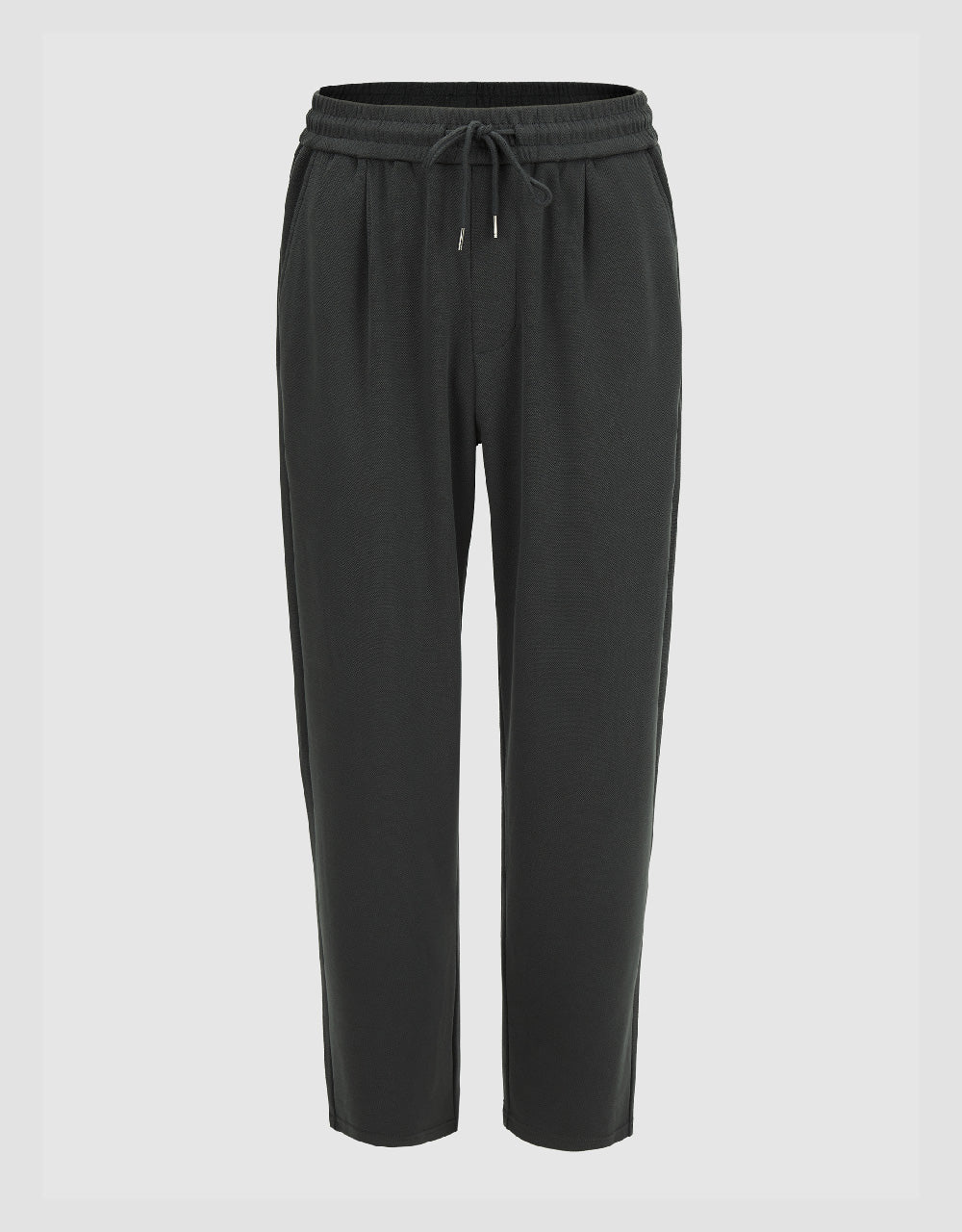 Drawstring Waist Knitted Straight Pants
