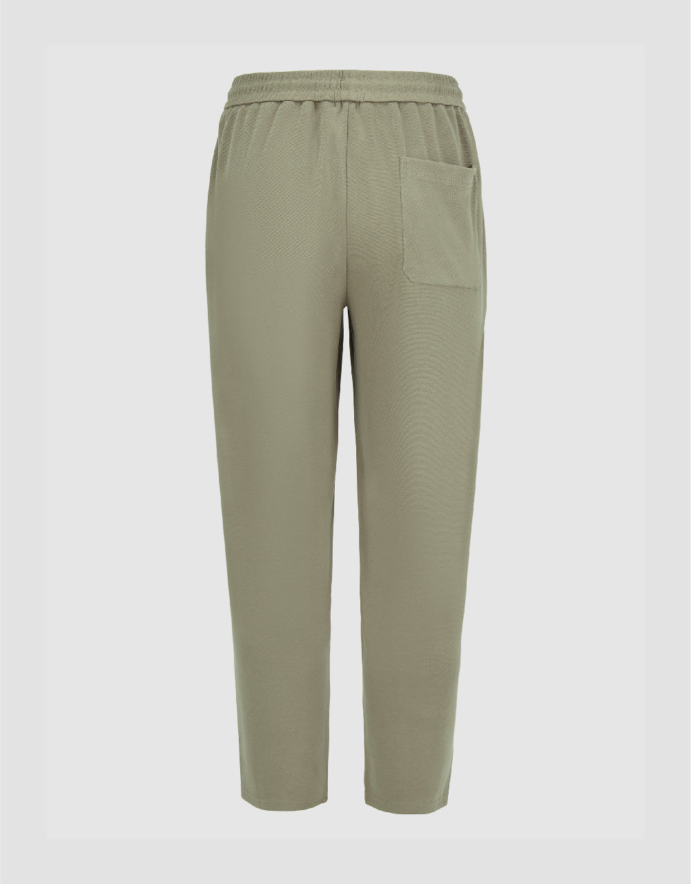 Drawstring Waist Knitted Straight Pants