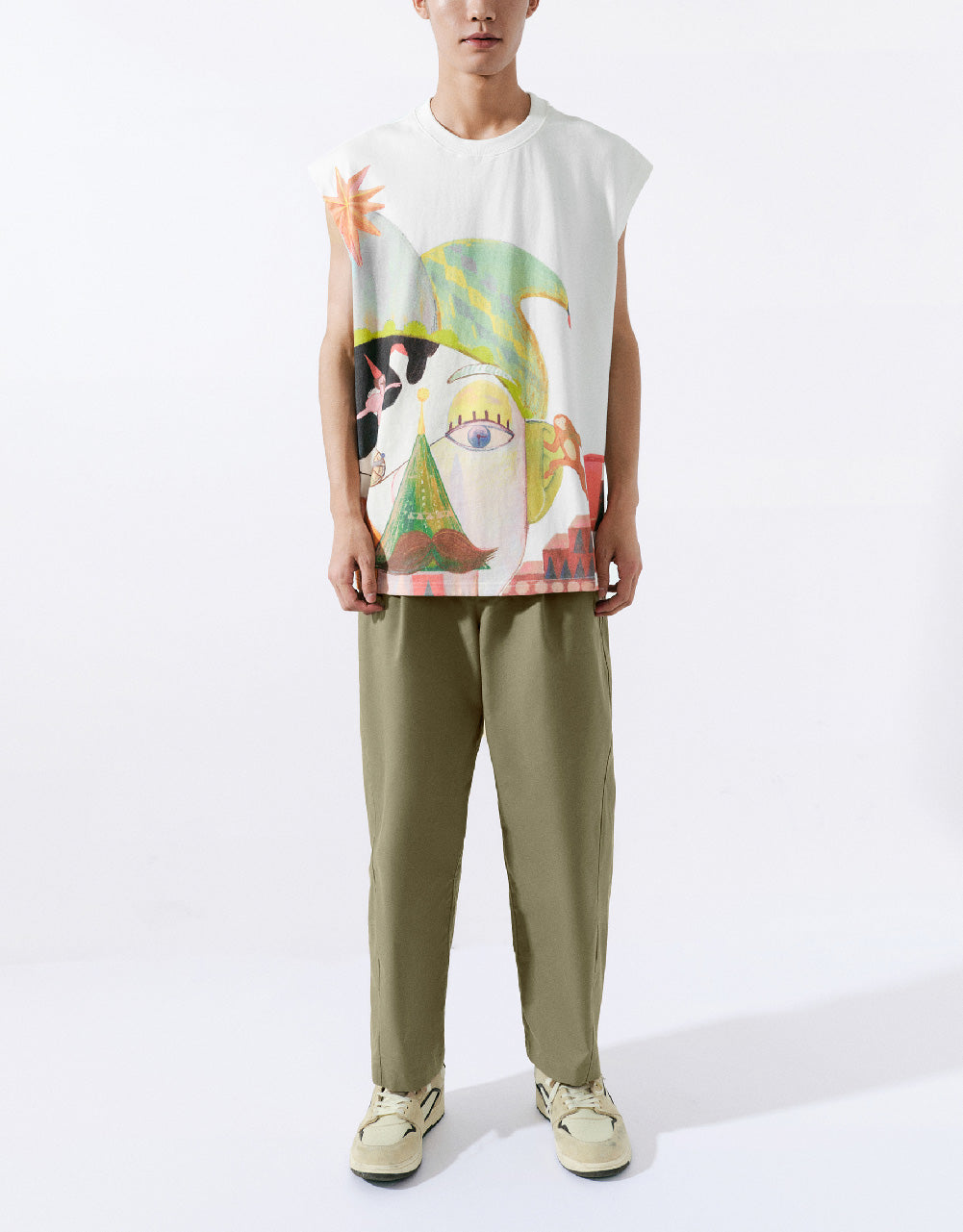 Straight Pants With Belt