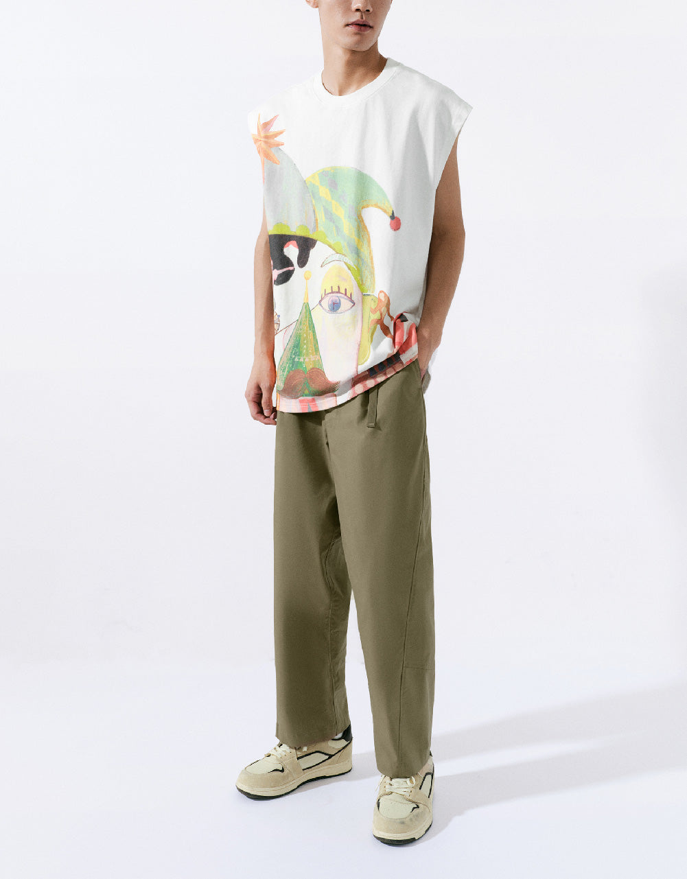 Straight Pants With Belt