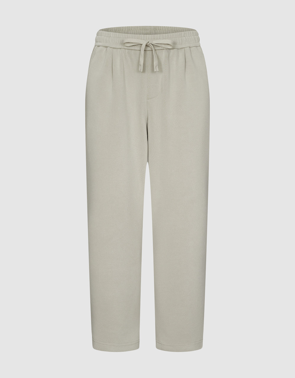 Drawstring Waist Knitted Straight Pants