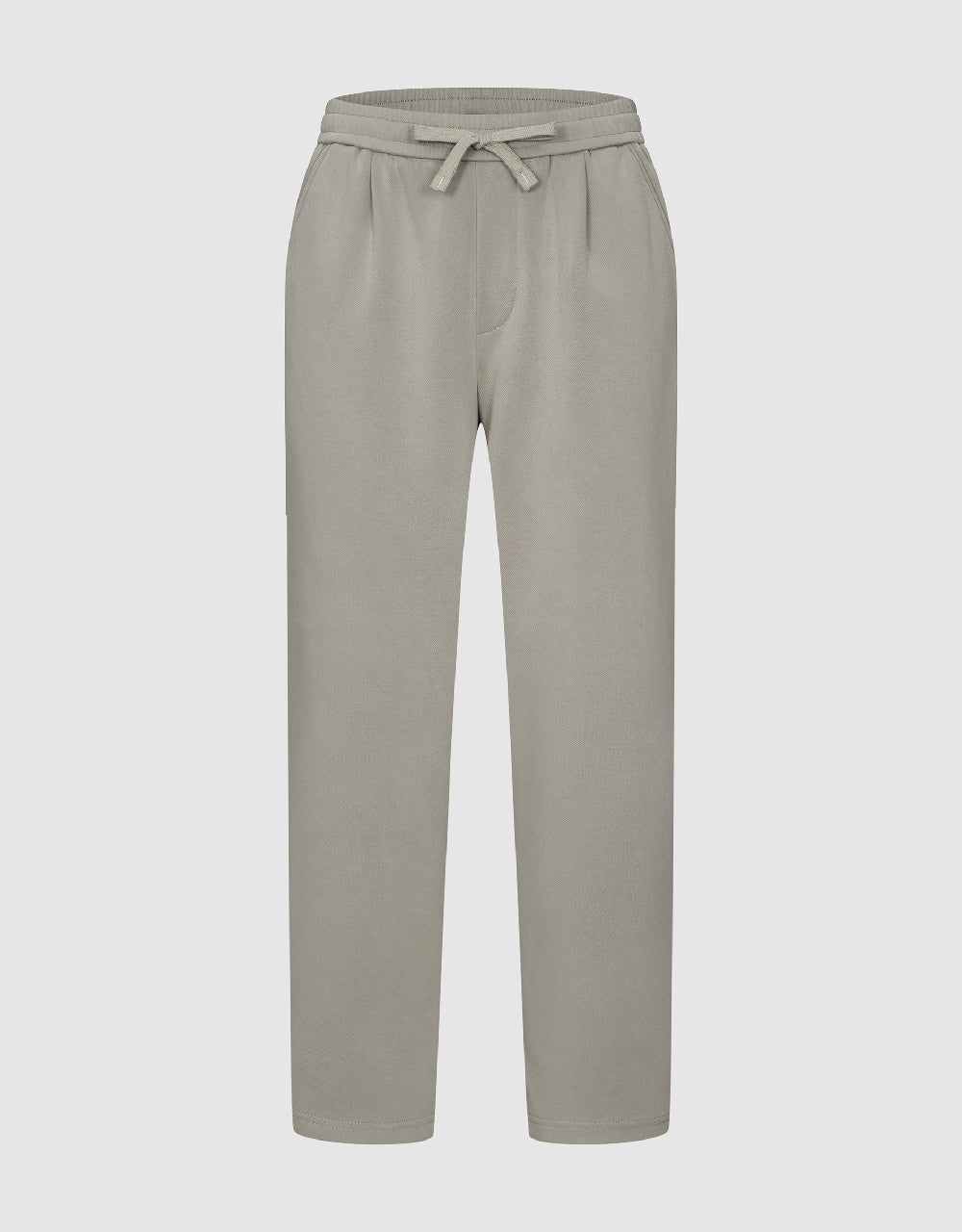 Drawstring Waist Knitted Straight Pants
