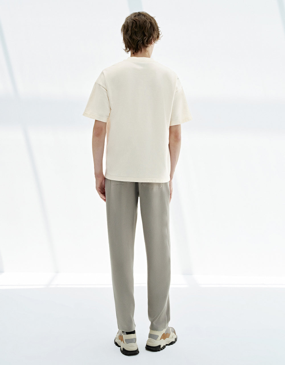 Drawstring Waist Knitted Straight Pants