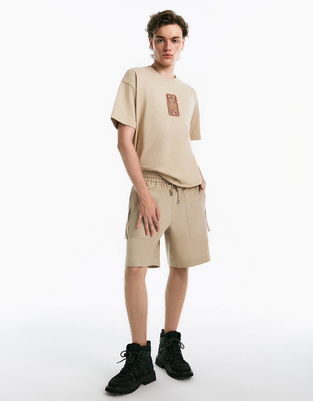 Drawstring Waist Shorts
