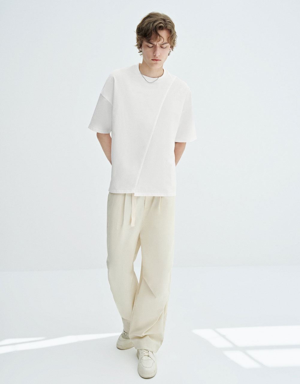 Straight Pants With Belt