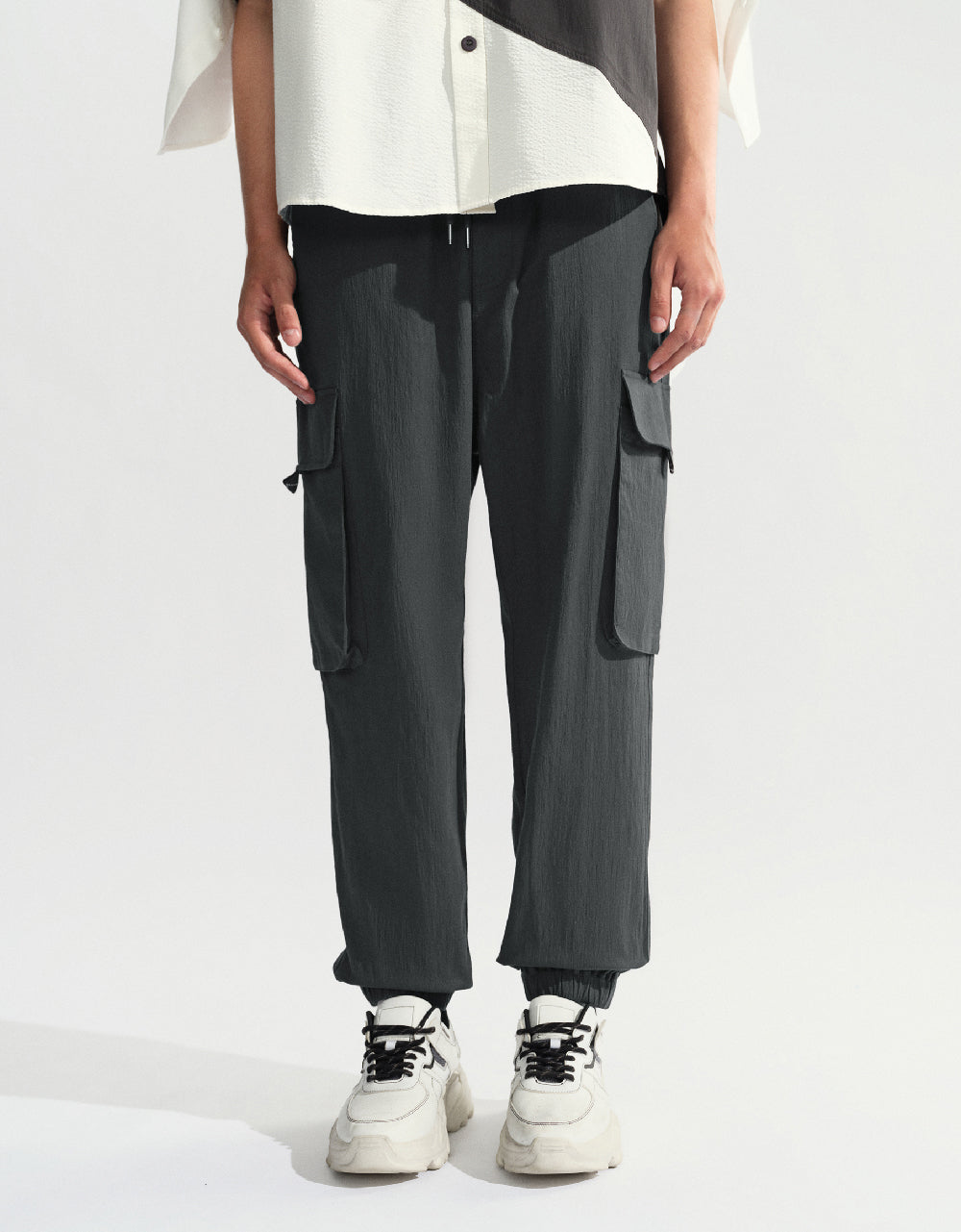 Drawstring Waist Jogger Pants