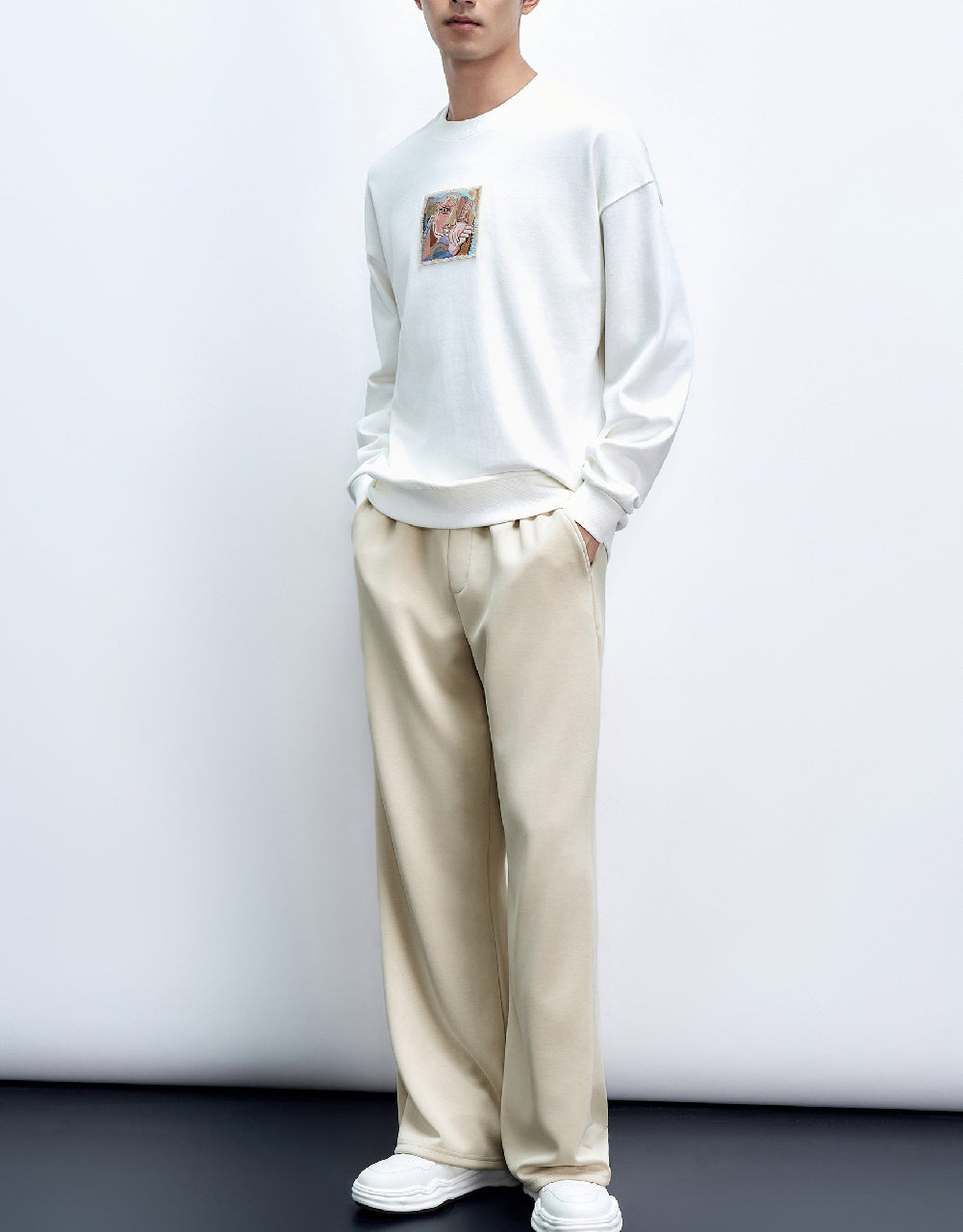 Drawstring Waist Straight Pants