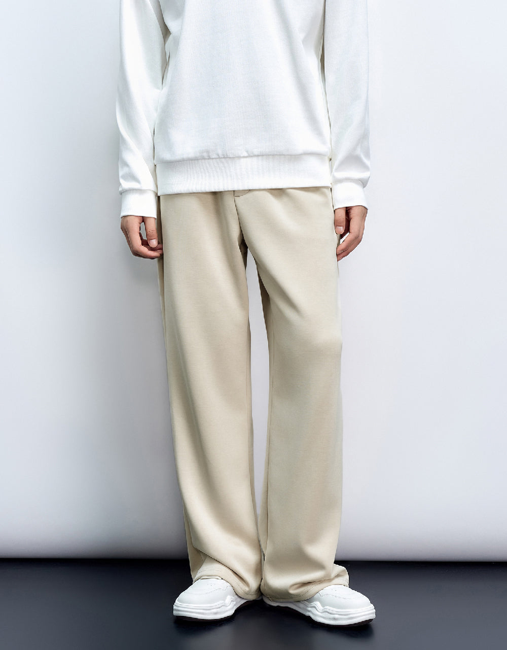 Drawstring Waist Straight Pants