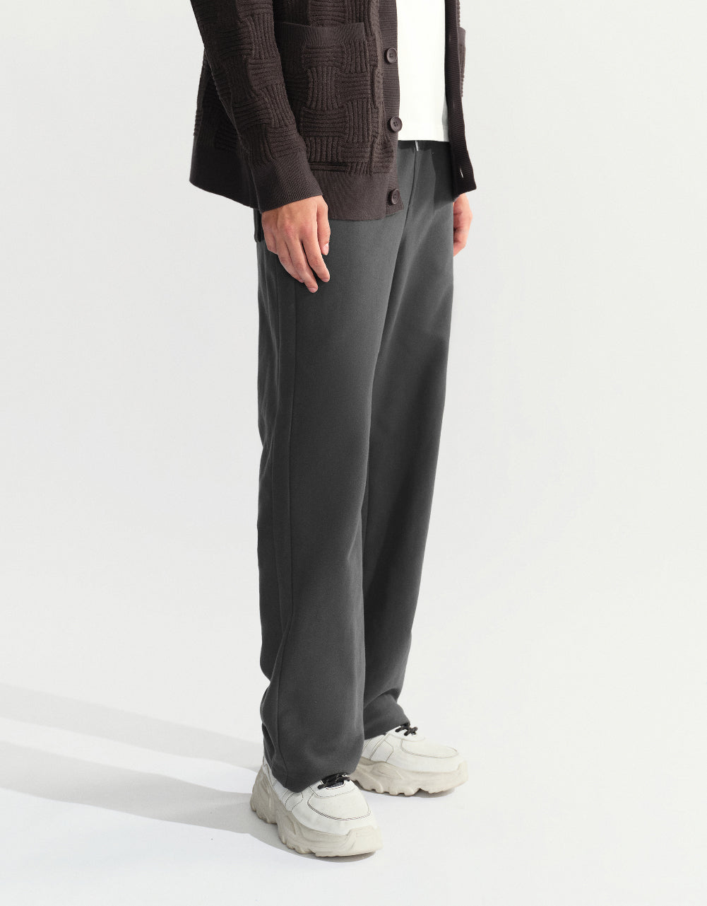 Drawstring Waist Straight Pants