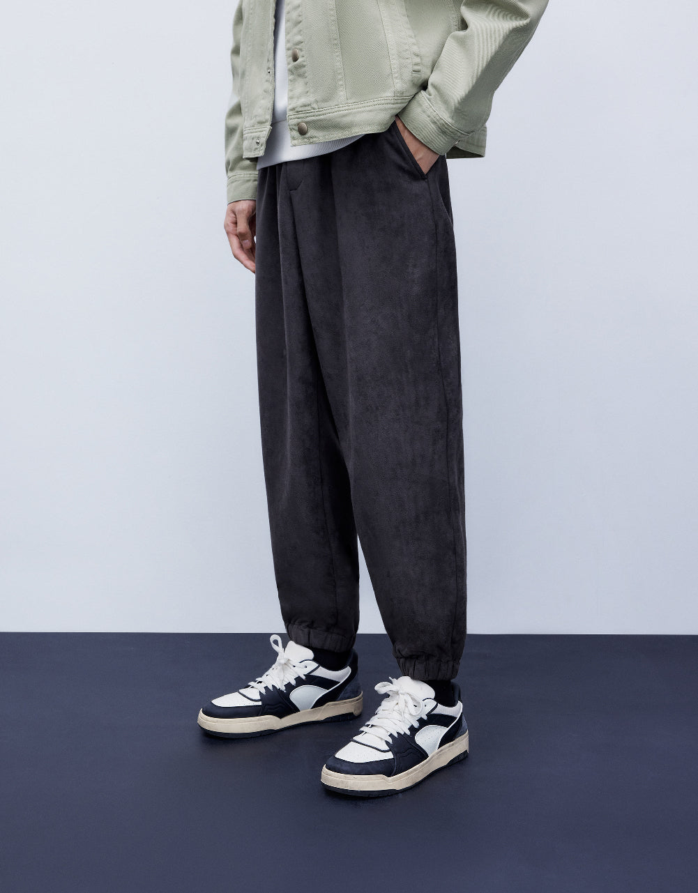 Drawstring Waist Knitted Jogger Pants