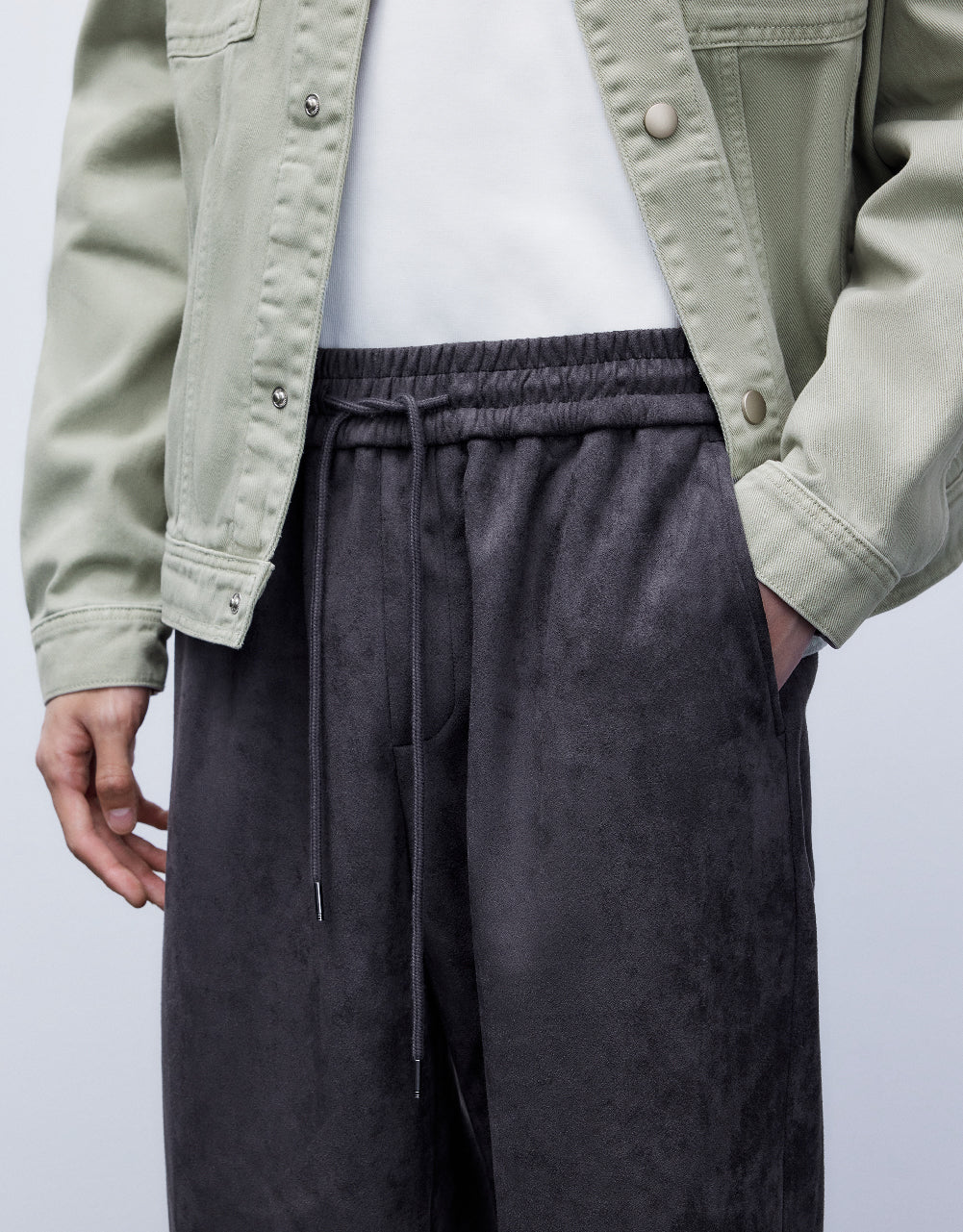 Drawstring Waist Knitted Jogger Pants