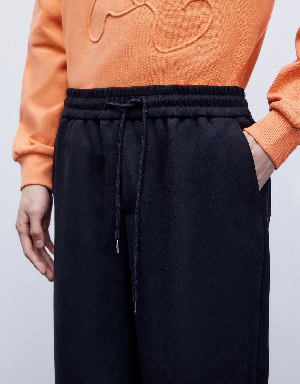 Drawstring Waist Knitted Jogger Pants