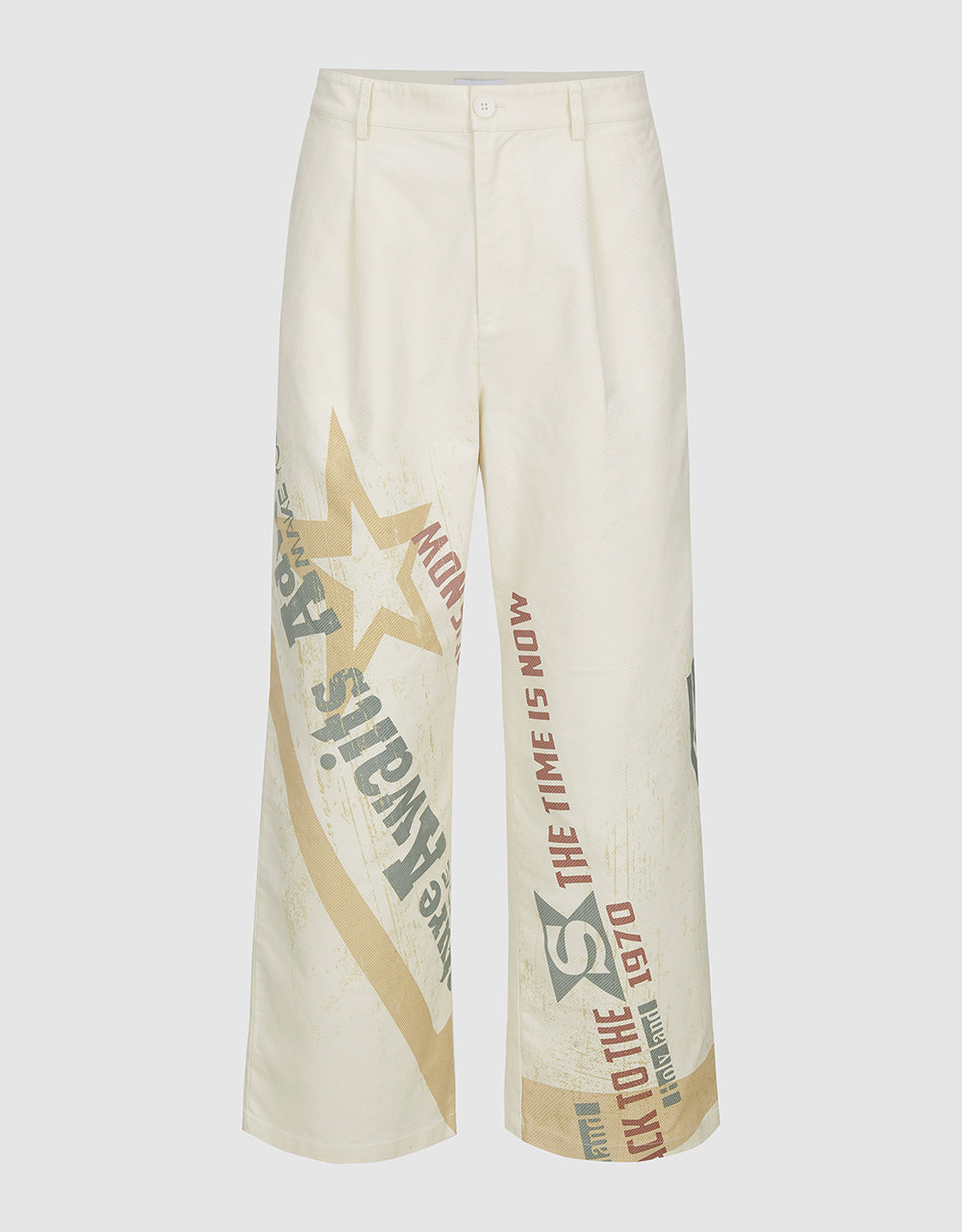 Printed Straight Pants