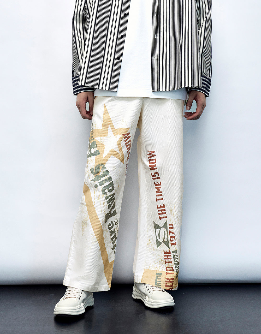 Printed Straight Pants