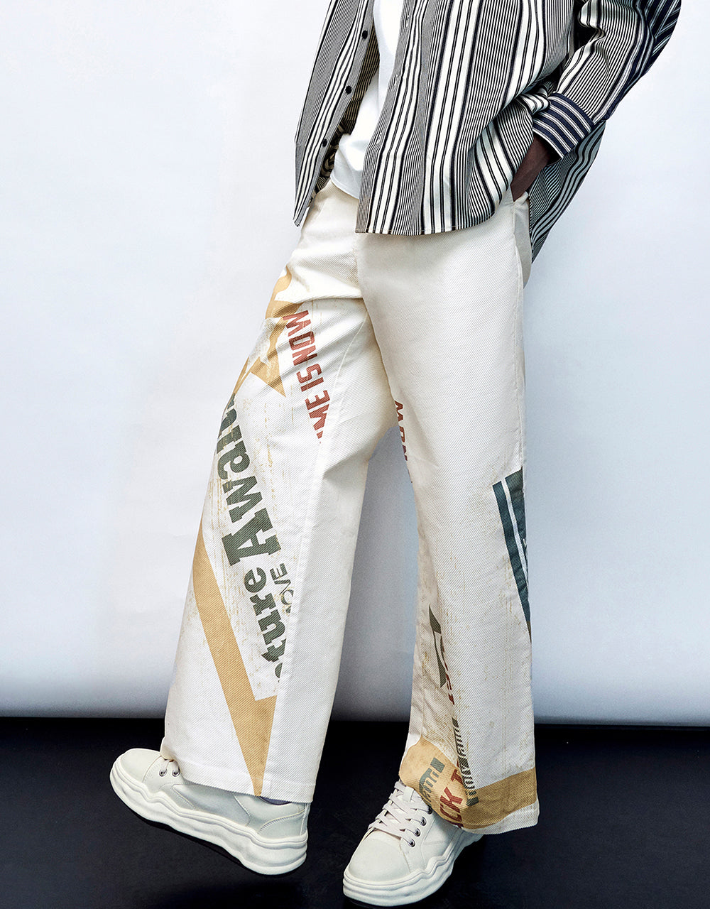 Printed Straight Pants