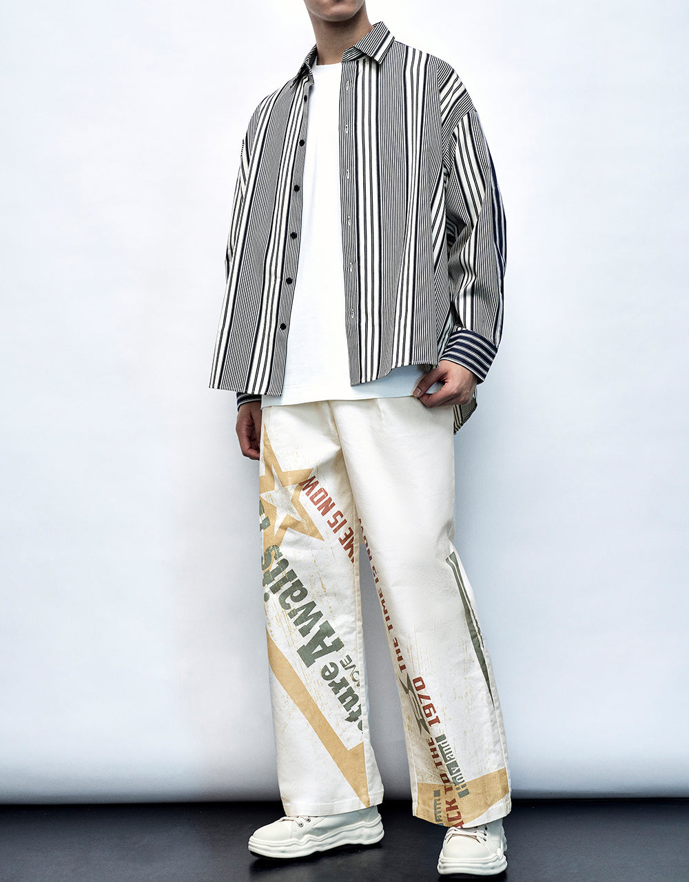 Printed Straight Pants