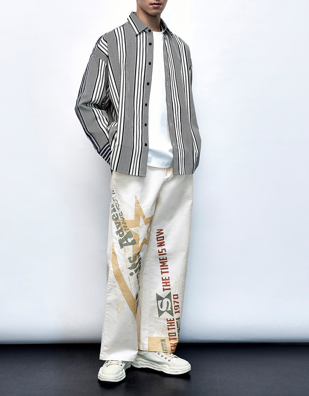 Printed Straight Pants