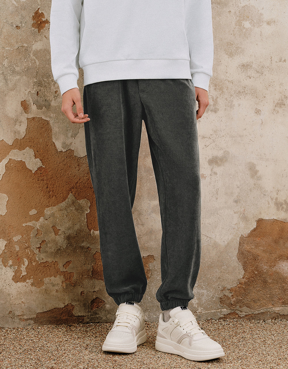 Drawstring Waist Knitted Jogger Pants