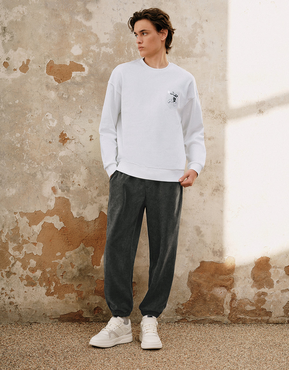 Drawstring Waist Knitted Jogger Pants