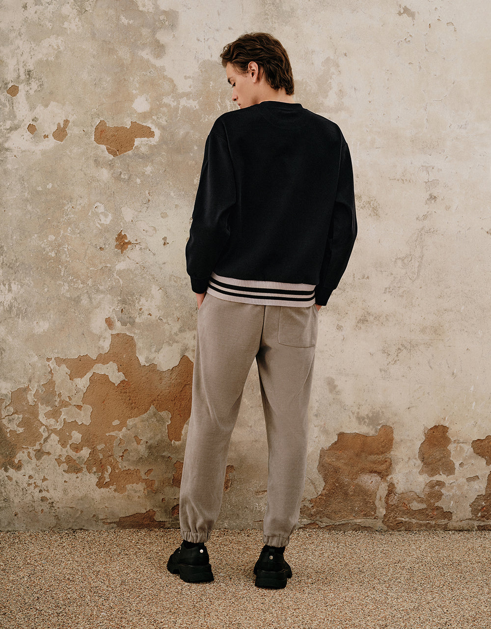 Drawstring Waist Knitted Jogger Pants