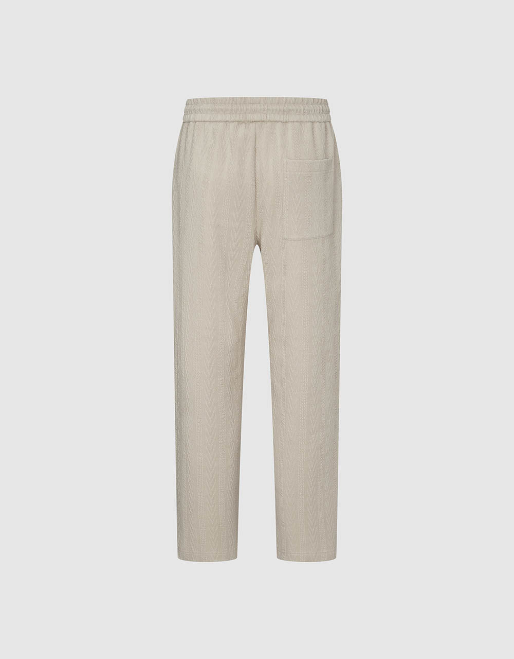 Drawstring Waist Knitted Straight Pants