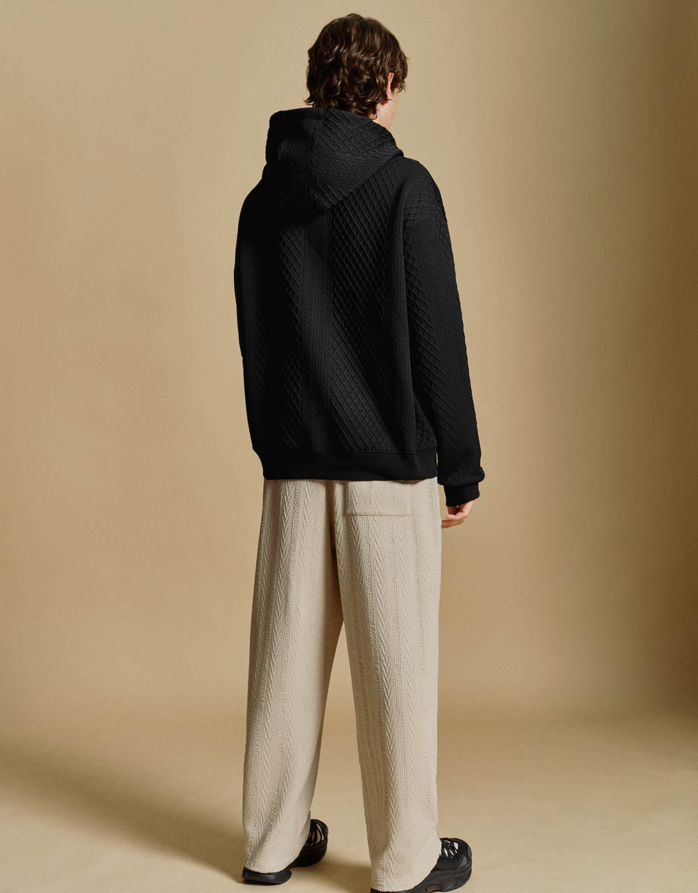 Drawstring Waist Knitted Straight Pants