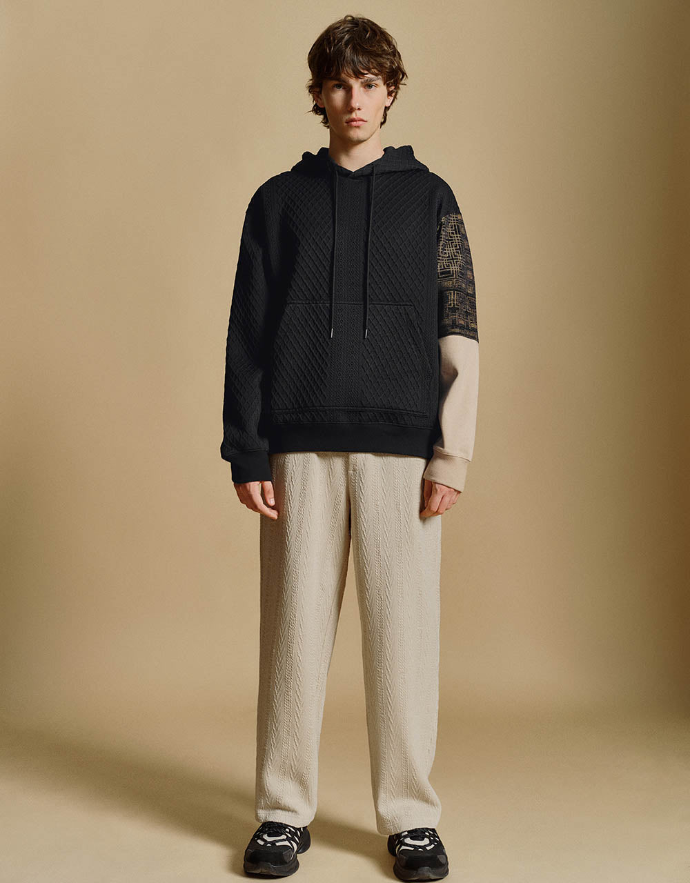 Drawstring Waist Knitted Straight Pants