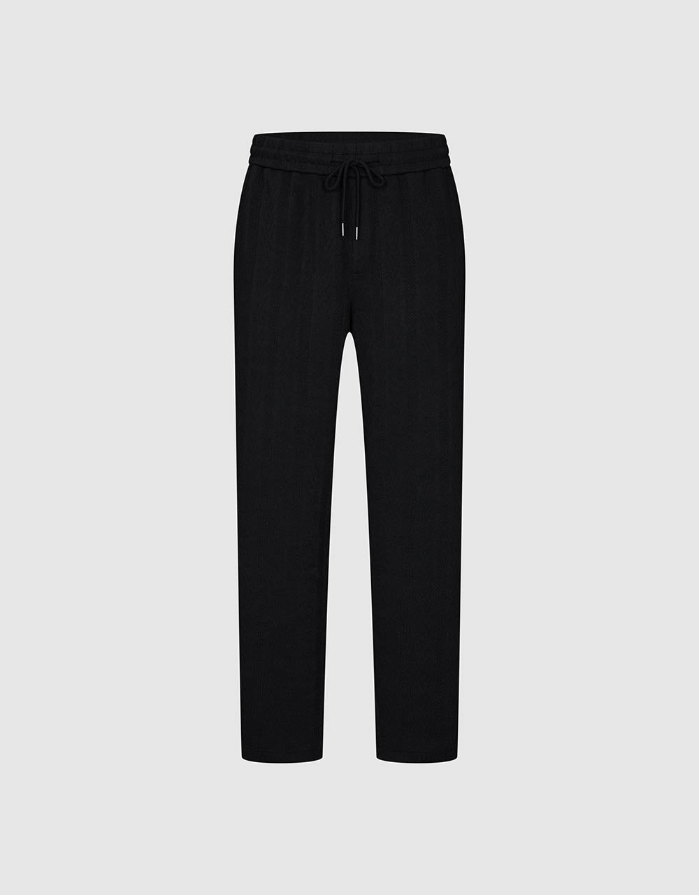 Drawstring Waist Knitted Straight Pants