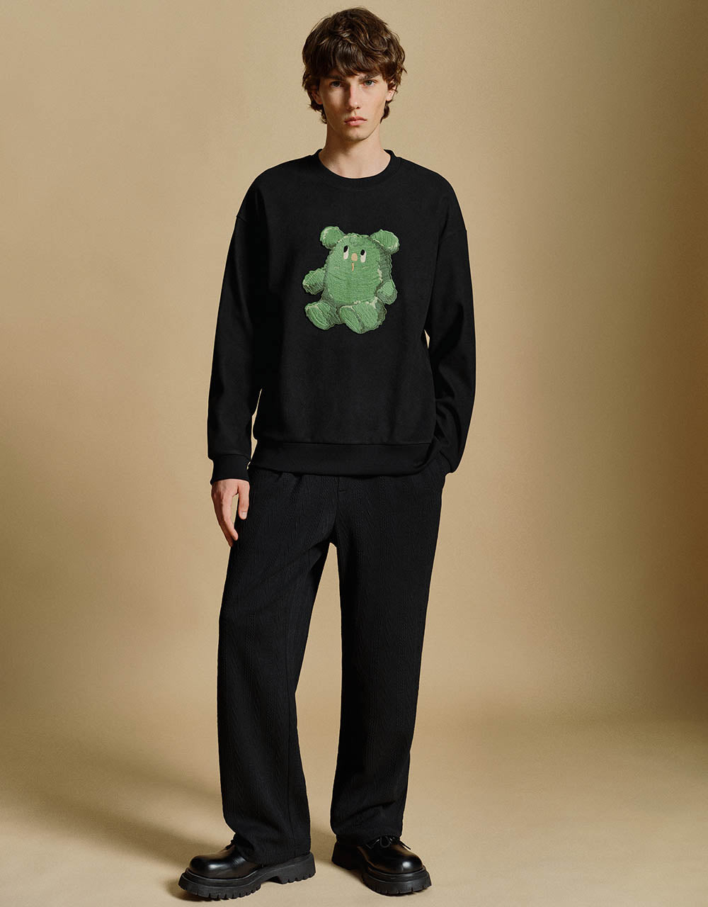 Drawstring Waist Knitted Straight Pants