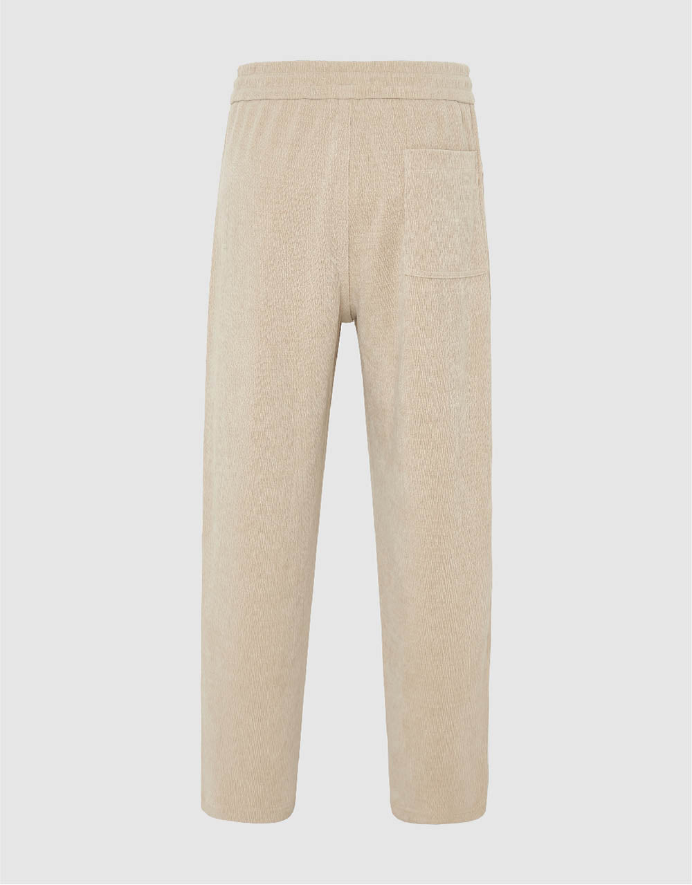 Drawstring Waist Knitted Carrot Fit Pants